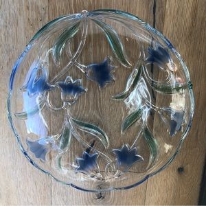 Mikasa Blue Bells glass plate platter serving dish made in Germany NWOT Pricefir